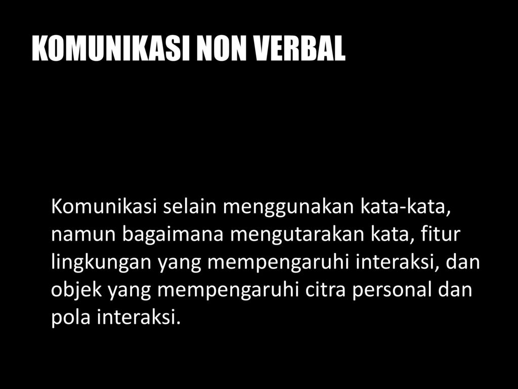 BERKOMUNIKASI SECARA VERBAL DAN NON VERBAL Ppt Download