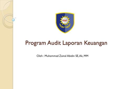 Program Audit Laporan Keuangan