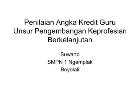 Suwarto SMPN 1 Ngemplak Boyolali