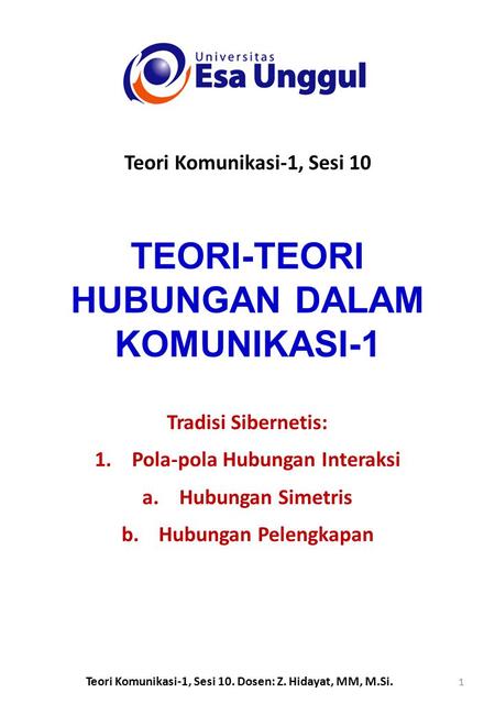 TEORI-TEORI HUBUNGAN DALAM KOMUNIKASI-1