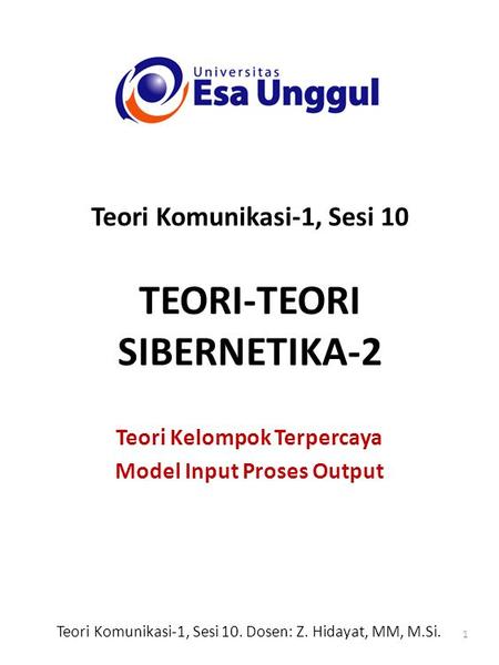 TEORI-TEORI SIBERNETIKA-2