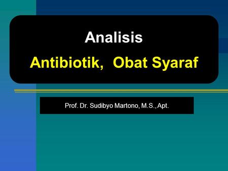 Antibiotik, Obat Syaraf