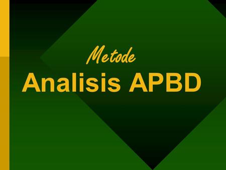 Metode Analisis APBD.