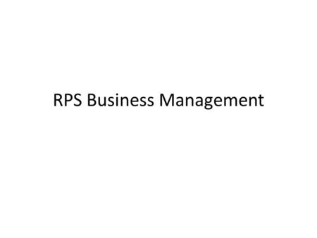 RPS Business Management
