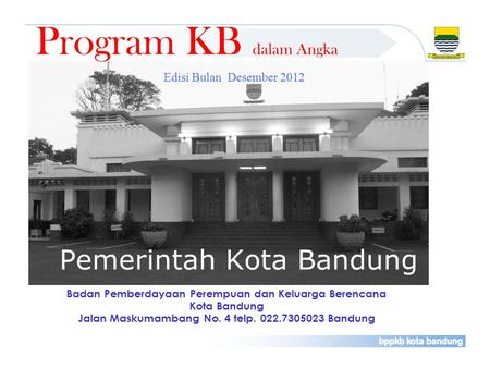 Program KB dalam Angka Pemerintah Kota Bandung