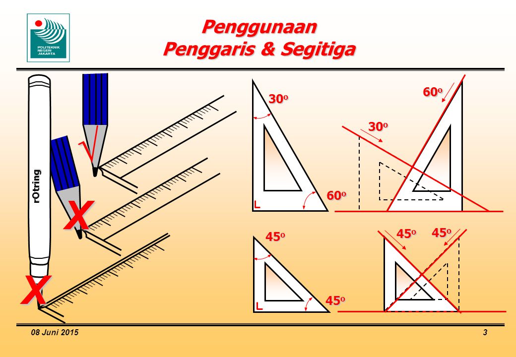 Gambar Teknik Konstruksi Geometris 16 April Ppt Download Penggunaan Penggaris