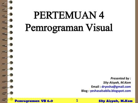 PERTEMUAN 4 Pemrograman Visual