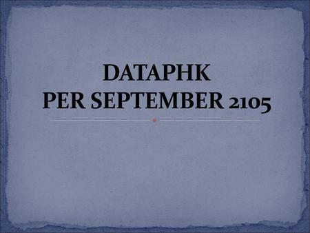 DATAPHK PER SEPTEMBER 2105.