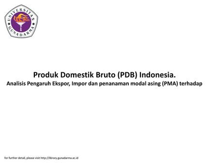 Produk Domestik Bruto (PDB) Indonesia