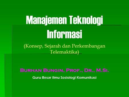 Manajemen Teknologi Informasi