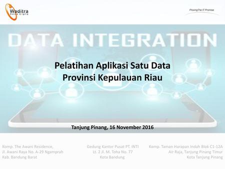 Pelatihan Aplikasi Satu Data Provinsi Kepulauan Riau