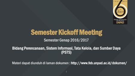 Semester Kickoff Meeting