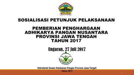Sekretariat Dewan Ketahanan Pangan Provinsi Jawa Tengah