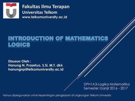 Introduction of Mathematics Logics