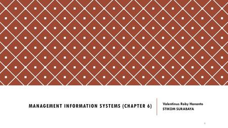 Management Information Systems (Chapter 6)