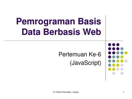 Pemrograman Basis Data Berbasis Web