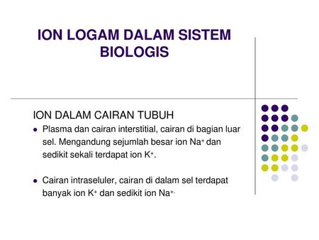 ION LOGAM DALAM SISTEM BIOLOGIS