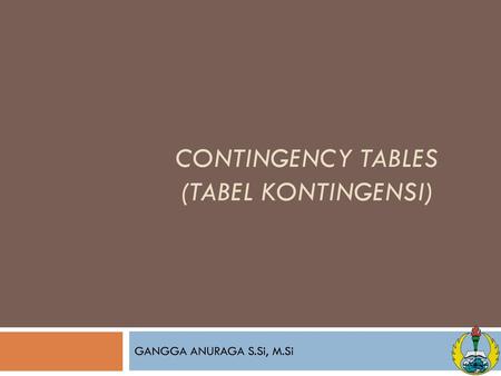 contingency tables (tabel kontingensi)
