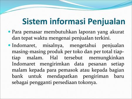 Sistem informasi Penjualan