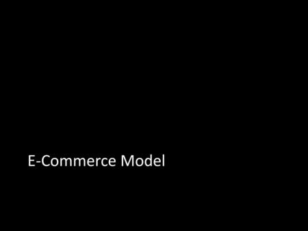 E-Commerce Model.