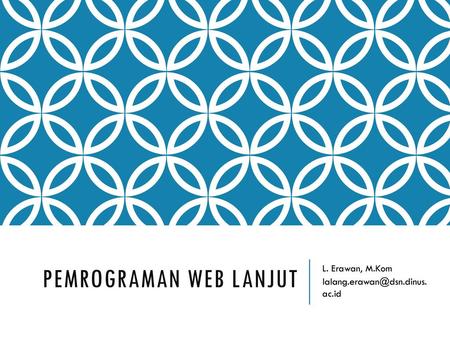 Pemrograman Web Lanjut