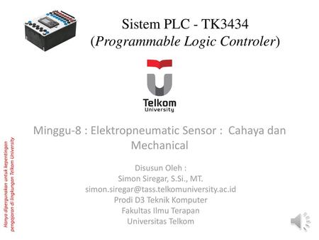 Sistem PLC - TK3434 (Programmable Logic Controler)