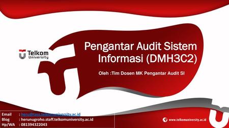 Pengantar Audit Sistem Informasi (DMH3C2)