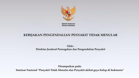 MENTERI KESEHATAN REPUBLIK INDONESIA