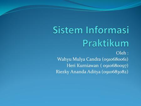 Sistem Informasi Praktikum