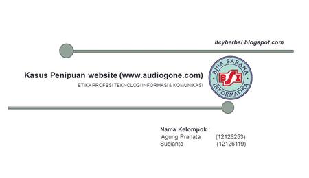 Kasus Penipuan website (www.audiogone.com)