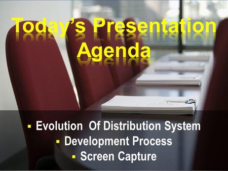 Today’s Presentation Agenda Evolution Of Distribution System