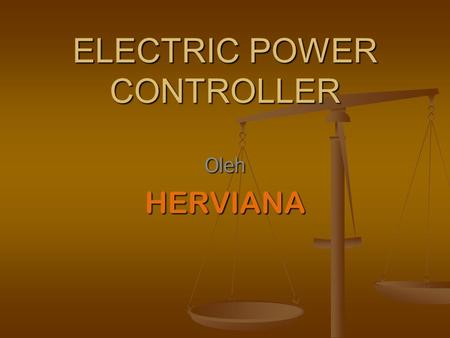 ELECTRIC POWER CONTROLLER