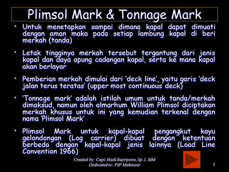 Plimsol Mark & Tonnage Mark