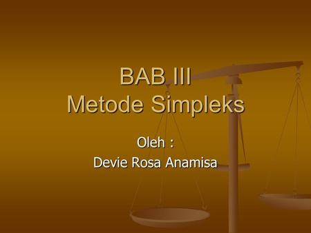 BAB III Metode Simpleks