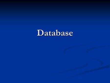 Database.