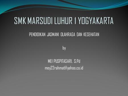 SMK MARSUDI LUHUR 1 YOGYAKARTA