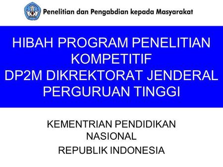 KEMENTRIAN PENDIDIKAN NASIONAL REPUBLIK INDONESIA