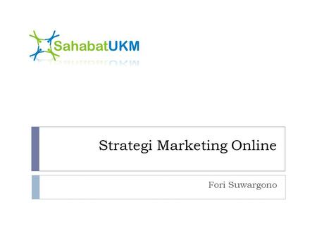 Strategi Marketing Online