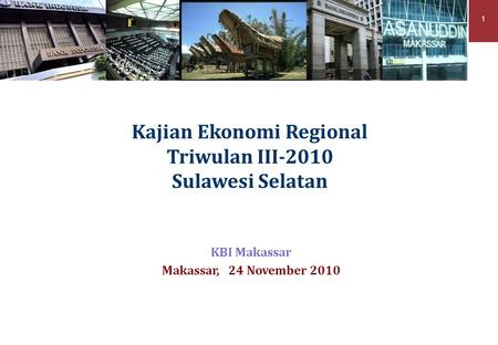 Kajian Ekonomi Regional Triwulan III-2010 Sulawesi Selatan