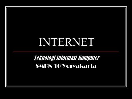 Teknologi Informasi Komputer SMPN 10 Yogyakarta