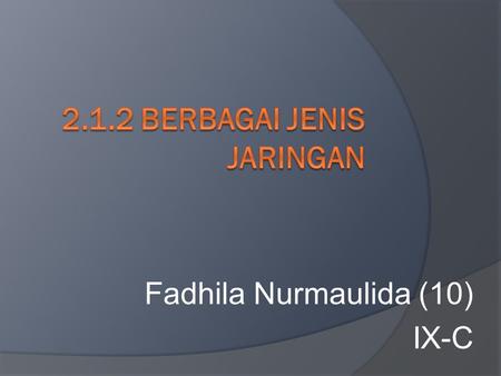 Fadhila Nurmaulida (10) IX-C. Apa Itu Internet?