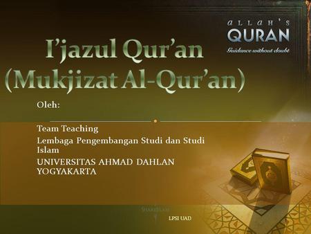 I’jazul Qur’an (Mukjizat Al-Qur’an)