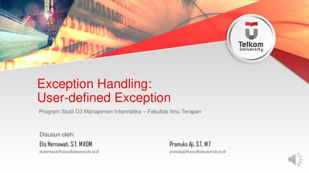 Exception Handling: User-defined Exception