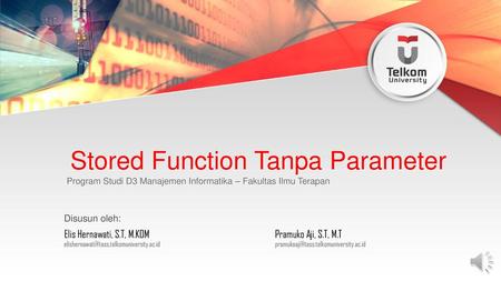 Stored Function Tanpa Parameter