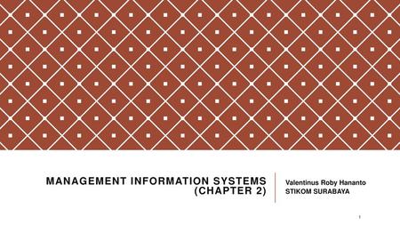 Management Information Systems (Chapter 2)