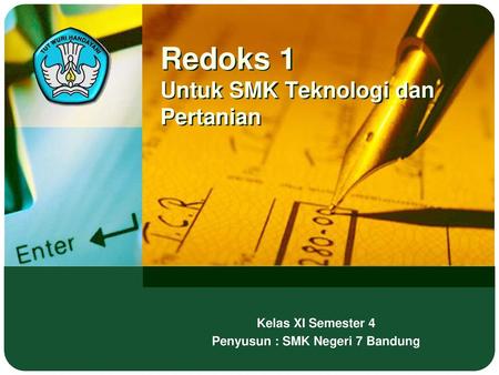 Redoks 1 Untuk SMK Teknologi dan Pertanian