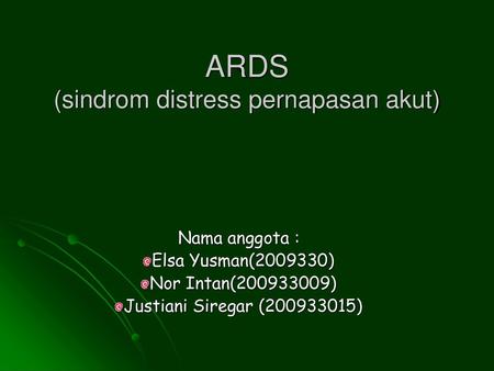 ARDS (sindrom distress pernapasan akut)