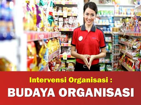 Intervensi Organisasi : BUDAYA ORGANISASI