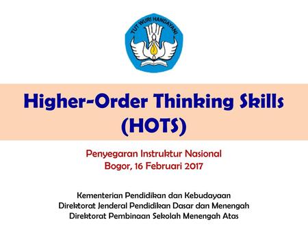 Higher-Order Thinking Skills (HOTS)
