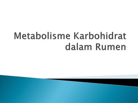Metabolisme Karbohidrat dalam Rumen